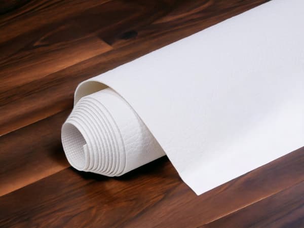 Valkoinen PVC keinonahka(PVC Leather) 1.4mx5m