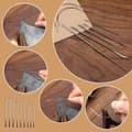 Pikkukuva 3 / 7: Lollanda Leather Tools 40-osainen, nahkainen askartelusarja, nahkatyökalusarja / käsityökalut nahalle – vahalanka, naskali, tee-se-itse, ompelu