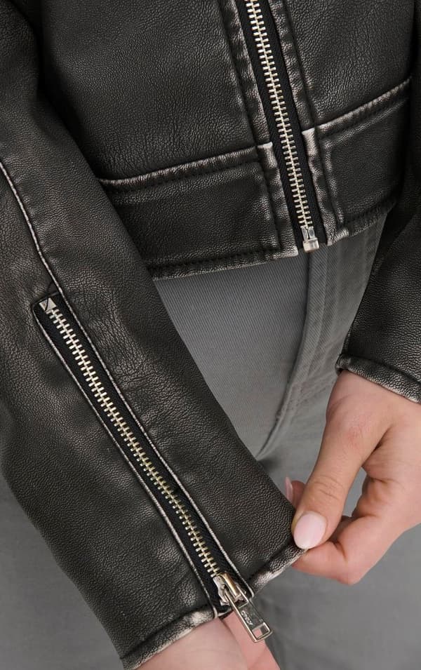Only - onlMindy Faux Leather Washed Jacket