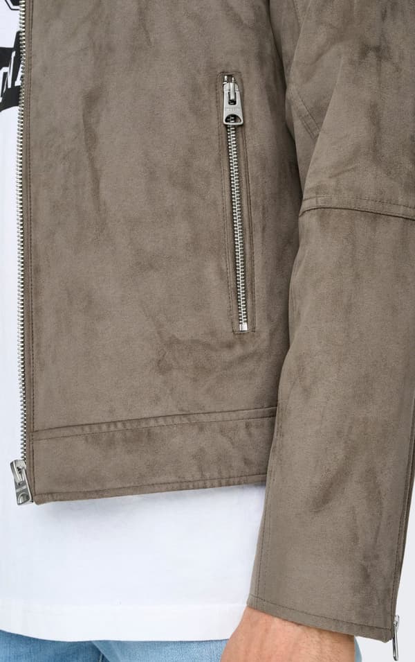 Only & Sons - onsGus Faux Suede Racer Jacket