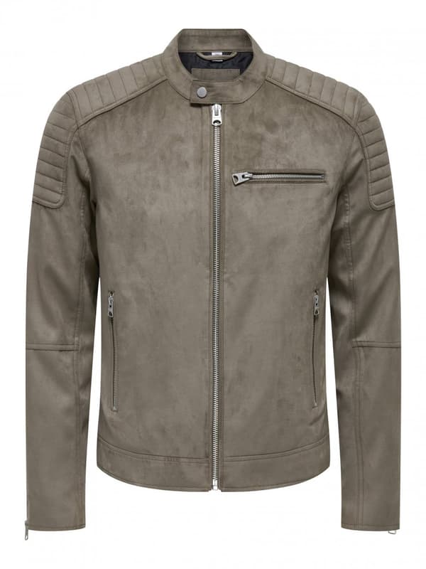 Only & Sons - onsGus Faux Suede Racer Jacket