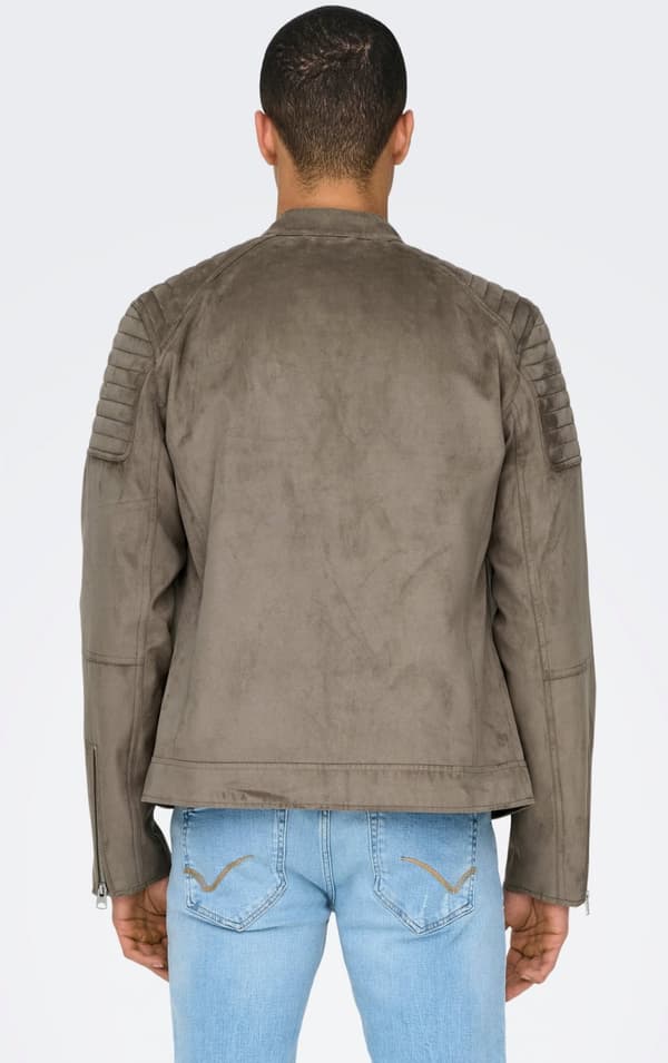 Only & Sons - onsGus Faux Suede Racer Jacket