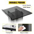 Miniatyrbild 5 av 9: 47-tums transparent podium i förtjockad akryl med läsyta och förvaringshylla, klassiskt och elegant, lätt att installera, bred applikation