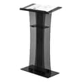 Miniatyrbild 1 av 9: 47-tums transparent podium i förtjockad akryl med läsyta och förvaringshylla, klassiskt och elegant, lätt att installera, bred applikation