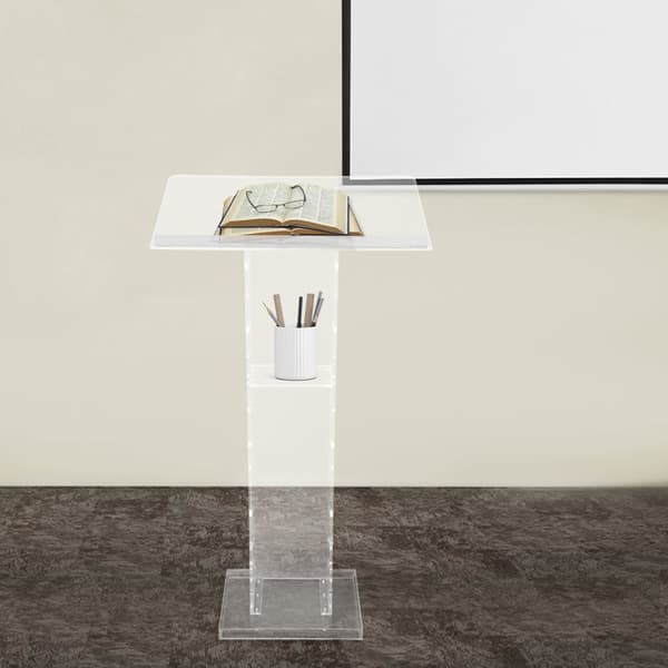 Acryl Podium Stativ, Elegant Gennemsigtig Design, Letvægts og Holdbart, Praktisk Opbevaring