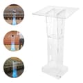 Miniatyrbild 1 av 2: Transparent podiumställ, blå LED-lampa, rymligt läsområde,transparent