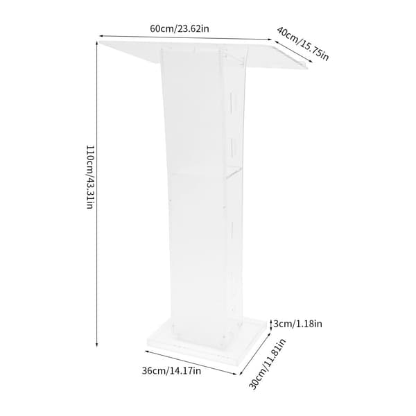 Akrylpodium, Modern Design, Praktisk Förvaringshylla,transparent