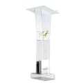 Miniatyrbild 1 av 2: Klar akrylpodium, blå LED-lampa, modern design, golvställ,transparent