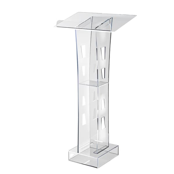 Akrylpodium, LED-lampa, rymlig läsplatta, stabil bas,EU, transparent, 220v