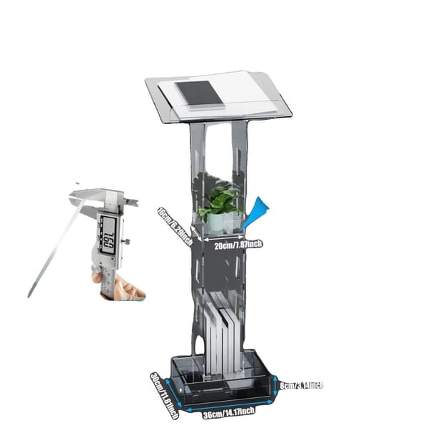 Klar Akryl Podium, LED Lysbase, Nem Samling