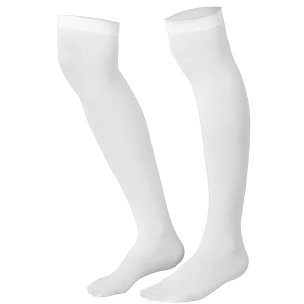 Overknee-strumpor vit - vit