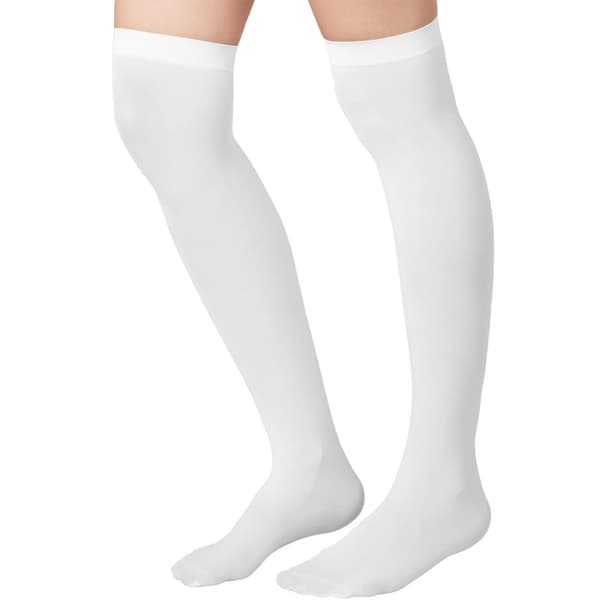 Overknee-strumpor vit - vit