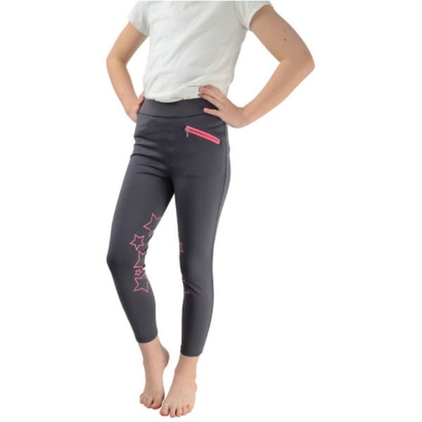 HyPERFORMANCE Stella ridbyxor för barn/barn Iron Grey/Pink 9-10 Years