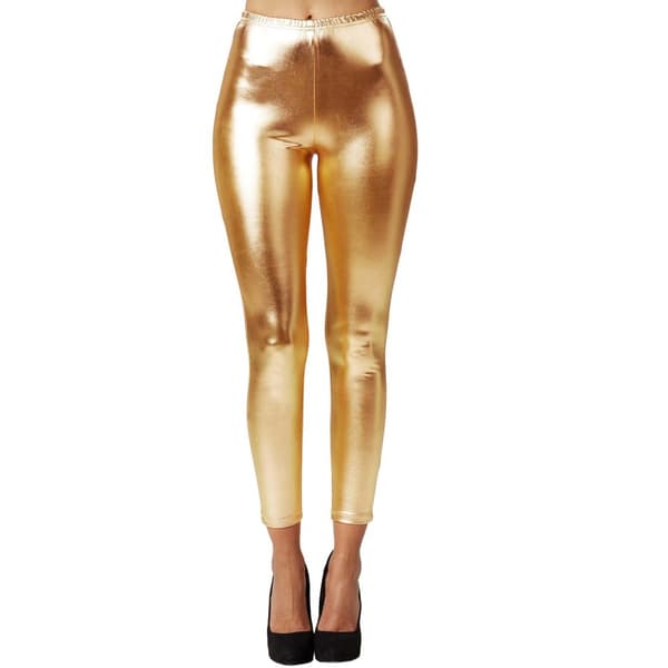 Metallic-leggings guld