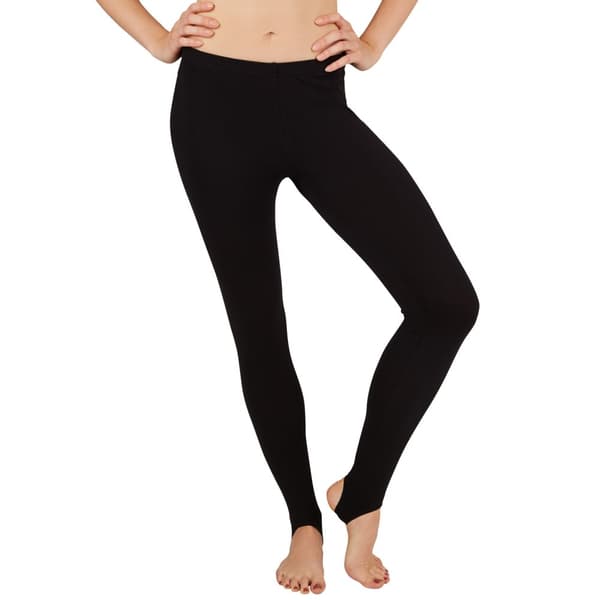 Leggings med fodstrop sort