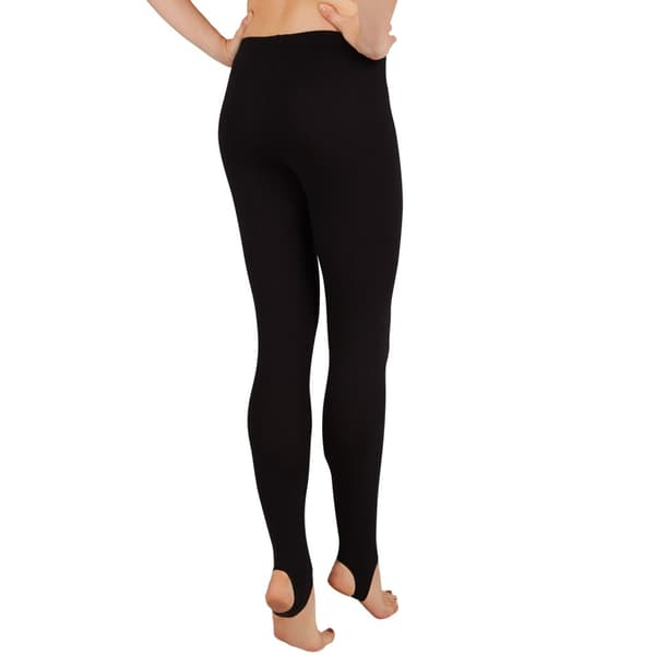 Leggings med fodstrop sort