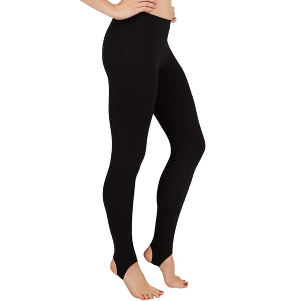 Leggings med fodstrop sort
