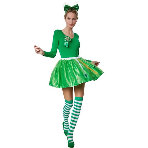 St. Patrick’s Day Knæstrømper med Striber - grøn