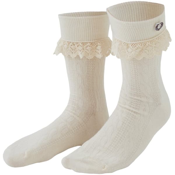 Sokker med blonder Beige Onesize