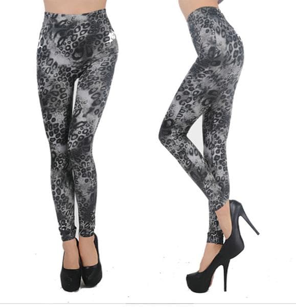 Grey Leopard Spot Leggings