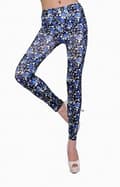 Miniatyrbild 1 av 3: Svarta Leggings med blå rosor