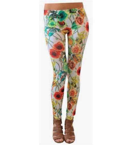 Färgglada blommor Leggings