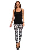 Miniatyrbild 1 av 3: Leggings med diamantmönster