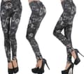 Miniatyrbild 2 av 2: Grå blommiga leggings O/S