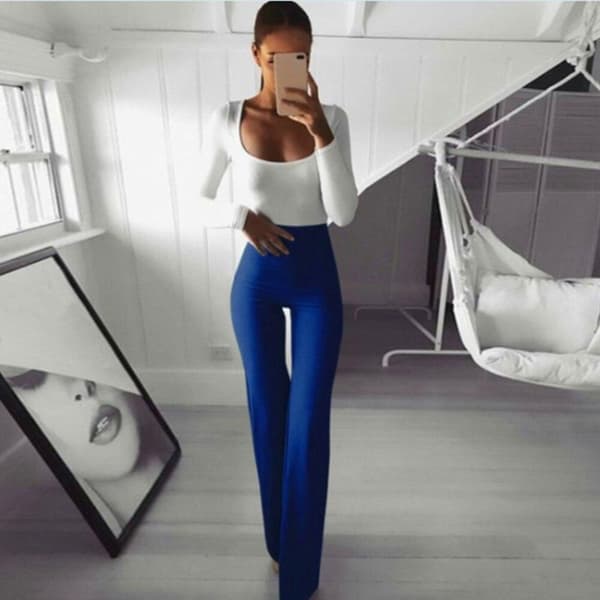 Leggings med vida ben nertill