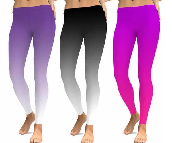 Melerade leggings i 3 olika färger Lila S