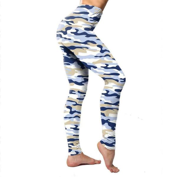 Kamouflage Leggings Blå S/M