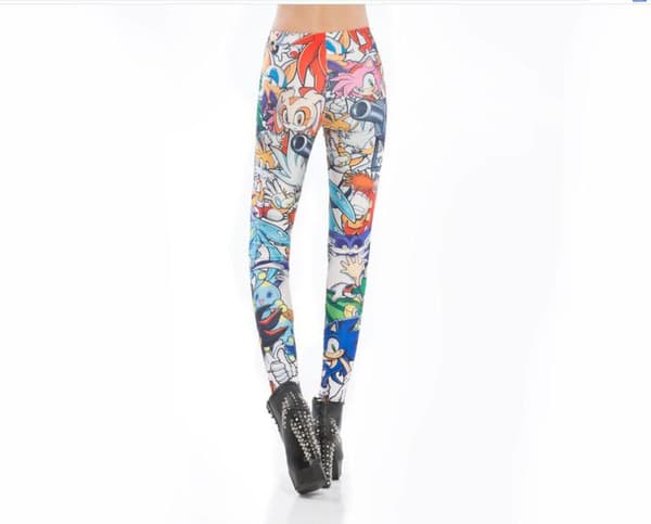 Leggings med tuffa tecknade figurer
