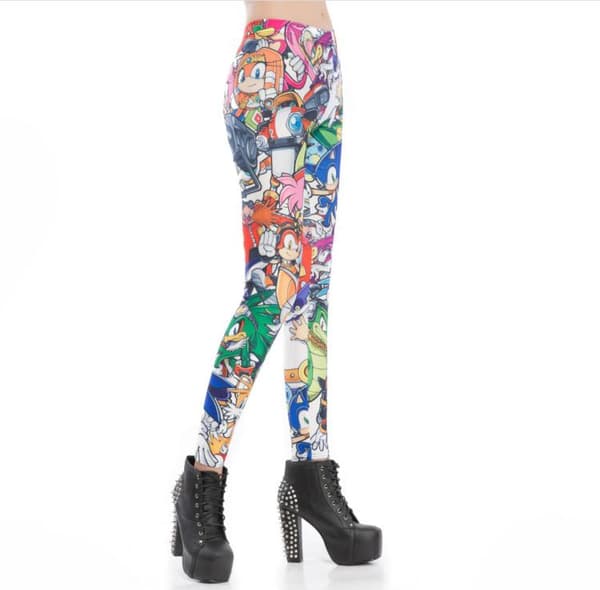 Leggings med tuffa tecknade figurer