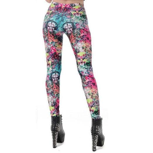 Färgglada Leggings med Masker