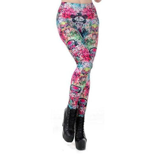 Färgglada Leggings med Masker