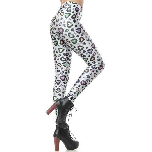 Vilda Leopard Hjärtan Leggings