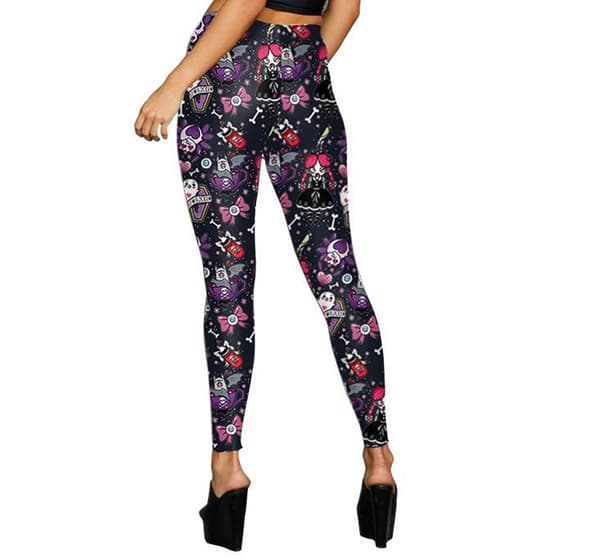 Svarta Leggings med figurer