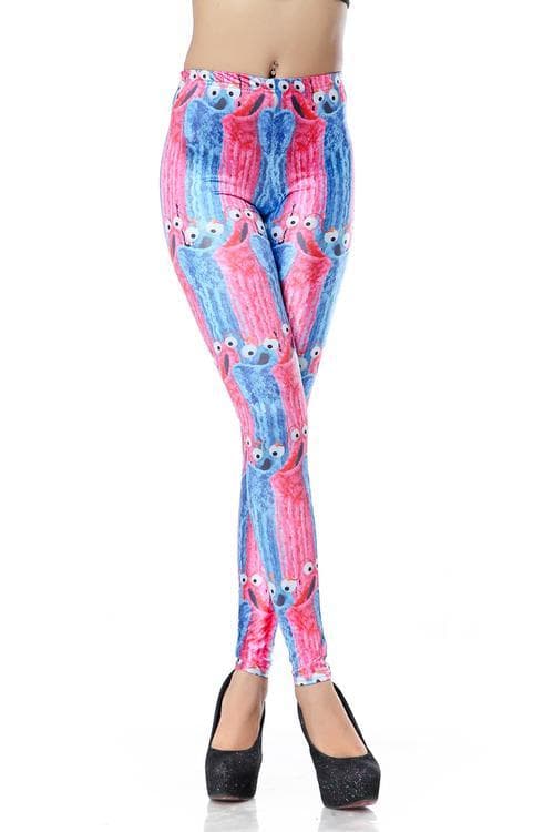 Rosa och Blå Monster Leggings