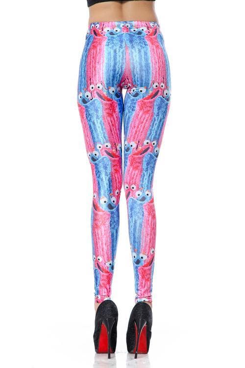 Rosa och Blå Monster Leggings