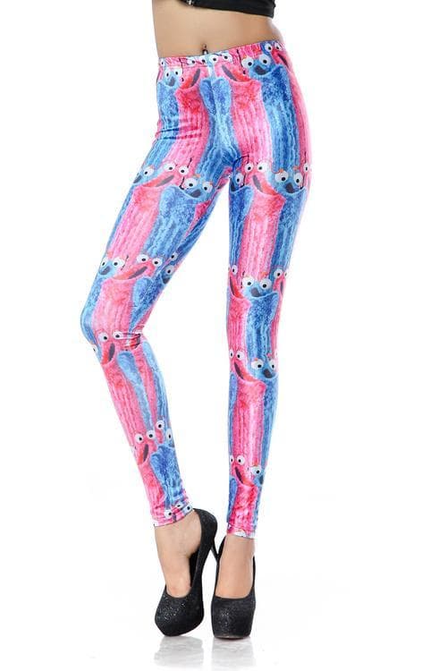Rosa och Blå Monster Leggings