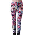 Miniatyrbild 6 av 10: Färgglada Dödskallar med Blommor Leggings