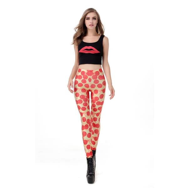 Röda Prickar Leggings