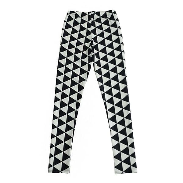 Svart Vit Triangel Leggings