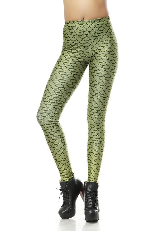 Svarta leggings med färgglada carton bullets