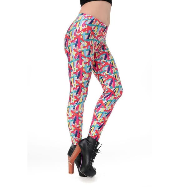 Färgglada Leggings med Pennor