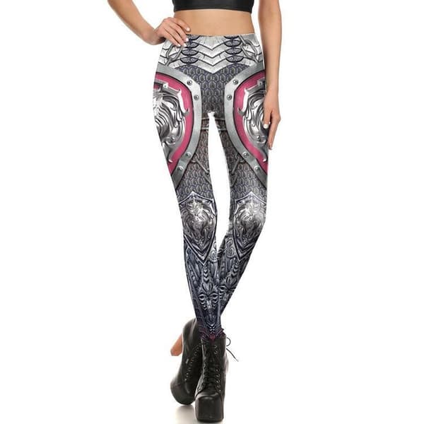 Medeltida rustning leggings Silvergrå XL
