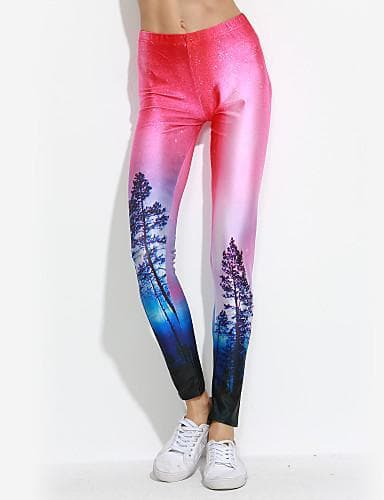 Rosa Galaxy mönstrade Leggings