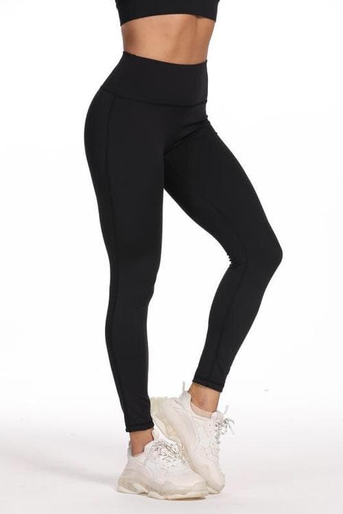 Leggings med hög midja Svart Svart S