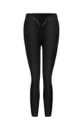 Miniatyrbild 5 av 10: Svarta Leggings med snörning i midjan