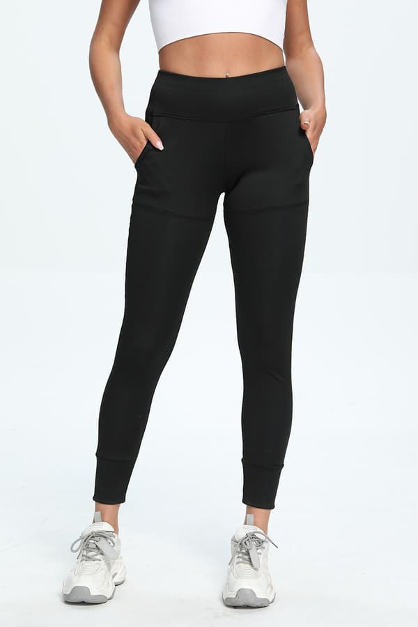 Svarta Leggings med fickor Svart M